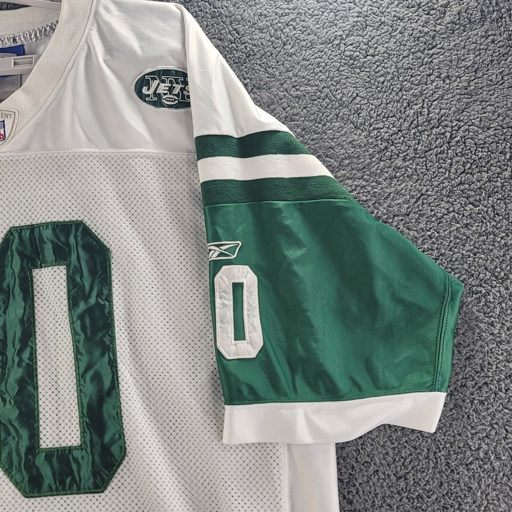 Vintage Reebok New York Jets Jersey White Green Mens 2XL Chad Pennington #10 NFL - Picture 3 of 13